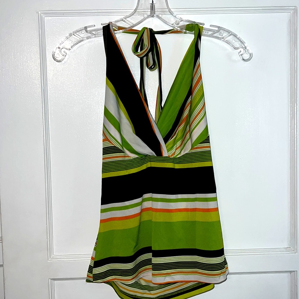 Vintage striped halter top